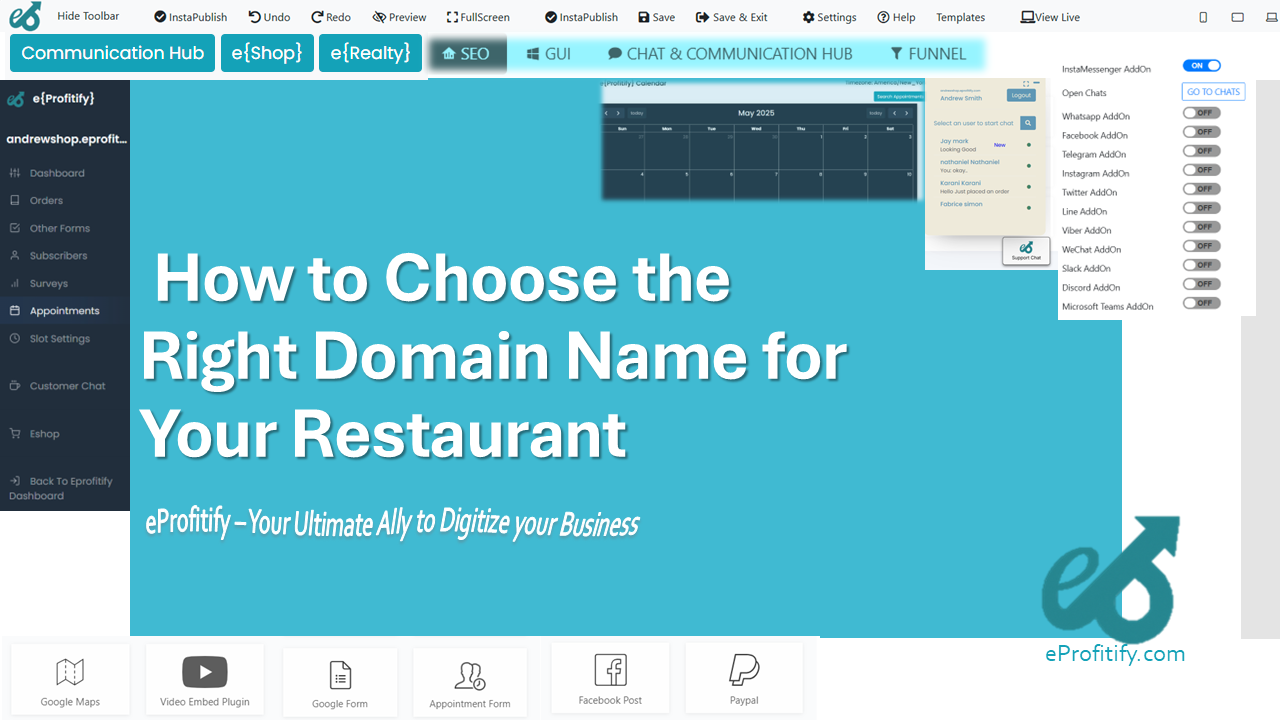 How to Choose the Right Domain Name for Your Restaurant
